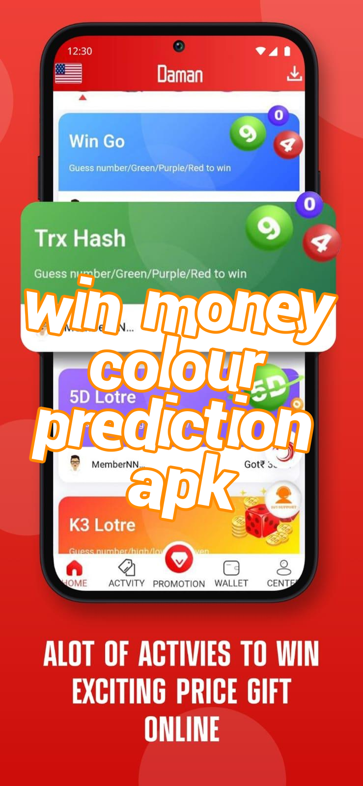 win money colour prediction apk Screenshots